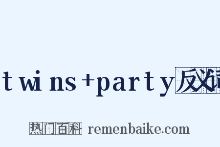 twins+party反义词是什么意思的图片